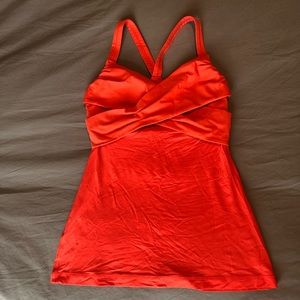 Lululemon Wrap it Up tank red/orange sz 6